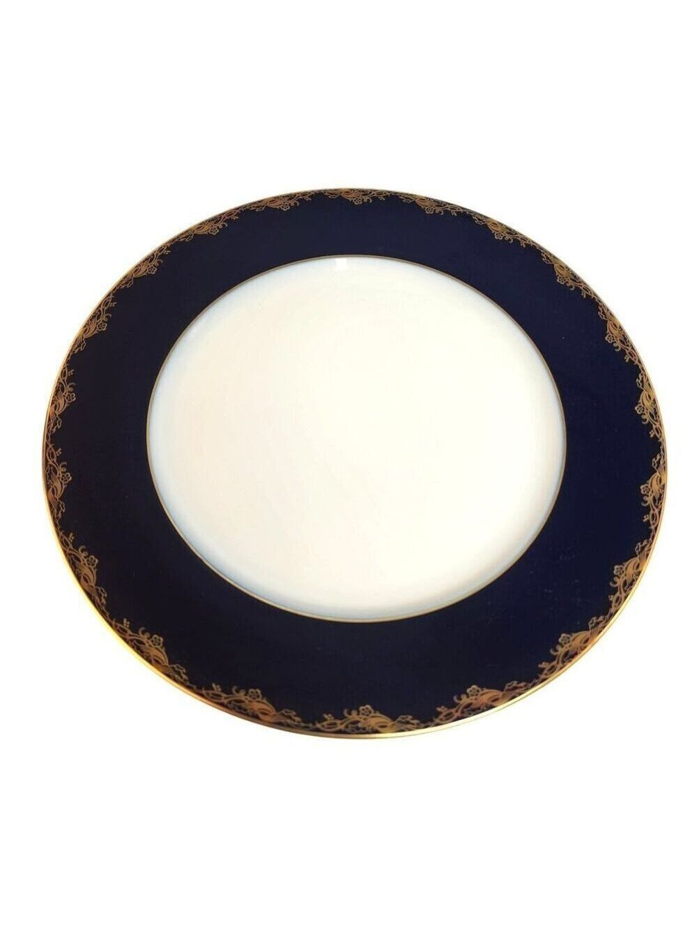 Rosenthal Classic Rose Frederick The Great Porcelain Dinner Plate Gold Trim Navy